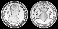 FERNANDO VII  (1.808-1.833)  4 REALES  1.823 PLATA  VALENCIA  SC/UNC  Réplica    T-DL-10.418 - Andere & Zonder Classificatie