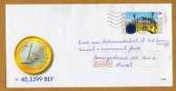 Enveloppe Entier Postal EUR Euro Pièce De Monnaie - Enveloppes