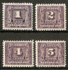 CANADA 1930-31 POSTAGE DUE VALUES  PERF 11 SG D9/D12 MOUNTED MINT Cat £47 - Postage Due