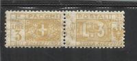 ITALY KINGDOM ITALIA REGNO PACCHI POSTALI 1914 - 1922  NODO DI SAVOIA LIRE 3  MNH - Paketmarken