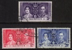 Mauritius Scott 208/210 - SG249/251, 1937 Coronation Set Used - Mauricio (...-1967)