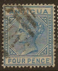 ANTIGUA 1882 4d Blue QV SG 23 U YQ214 - 1858-1960 Colonie Britannique