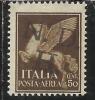 ITALY ITALIA OCCUPAZIONE CROATA SEBENICO 1944 AEREA SOPRASTAMPATO A MANO AIR MAIL LOCAL OVERPRINTED CENT. 50 MNH - Croatian Occ.: Sebenico & Spalato