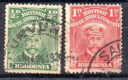 Rhodesie ; Rhodesia ; 1913 ; N° Y: 39-40 ; Ob; 1 Clair ;  "George V "  ; Cote Y. 2005 : 2.00 E. - Other & Unclassified