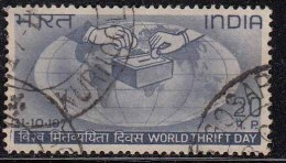 India  Used 1971, World Thrift Day, Globe, Coin,    (sample Image) - Usati