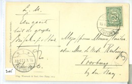 POSTKAART Gelopen In 1913 Van UTRECHT-STATION  Naar VOORBURG * Nvph Nr 55  (2085) - Brieven En Documenten