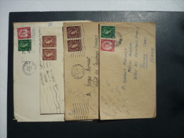 4 Covers / Enveloppes 1956 Paddington, Wailingford, Henley, Wargrave --> Toulon, Affr. 4d YT 264, 266 Et 265 - Lettres & Documents