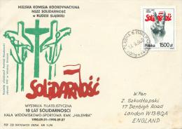 1990. ILLUSTRATED  SOLIDARITY  EXHIBITION  COVER. KATOWICE - Solidarnosc-Vignetten