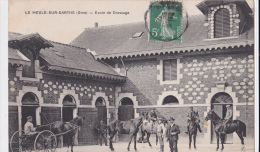 LE MELE SUR SARTHE(MESLE)(61)1909-école De Dressage-TOP RARETE - Le Mêle-sur-Sarthe