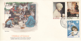 Greece FDC Scott #1303-#1305 Set Of 3 International Year Of The Child - FDC