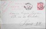 C.P Avec Correspondance ENTIER POSTAL Type MOUCHON 1902-1906 Cachet Pontoise SEINE ET OISE 1904 - Kartenbriefe