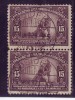 SERBIAN SOLDIER-15 D-PAIR-POSTMARK-OSIJEK-CROATIA-YUGOSLAVIA-1921 - Gebruikt