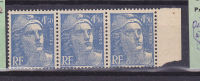 FRANCE N°718A 4.50 BLEU TYPE MARIANNE DE GANDON OEIL VOILE A BORGNE NEUF SANS CHARNIERE - Ongebruikt