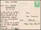 Germany GDR 1973, Postal Stationery  Biesdorf To Berlin - Postcards - Used