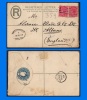 MT 1903-0001, KEVII 2d Green Embossed Registered Cover Letter To England,  Uprated With Two QV Penny Red - Malta (...-1964)