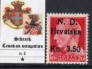 SEBENICO (Sibenik) OCC. CROATA - Sass. N.2- Cv 65 Euro - MH* - Linguellato - Kroatische Bez.: Sebenico & Spalato