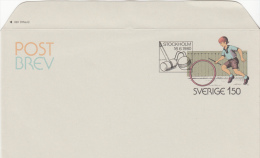 Zweden Postbrev F8 Cat 1.00 Euro FDC - Ganzsachen