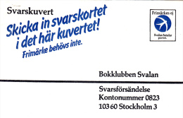 Zweden Bokklubben Svalan - Entiers Postaux