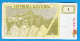 ESLOVENIA - 1 Tolar Muy Circulado - Slovenië