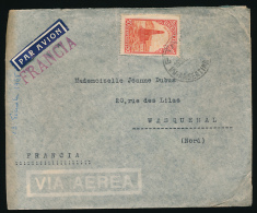 Enveloppe (1948) ARGENTINA - FRANCIA, Via Aerea, Air Mail, Par Avion, Metan - Wasquehal (Nord) - Cartas & Documentos