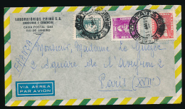 Enveloppe (1961) BRASIL - FRANCIA, Via Aerea, Air Mail, Par Avion, Rio De Janeiro - Paris - Lettres & Documents