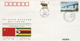 PFTN.WJ-33 CHINA-Zimbabwe DIPLOMATIC COMM.COVER - Lettres & Documents