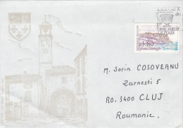 LEZOUX-OLD CITY, CAPE CANAILLE CASSIS, SPECIAL COVER, SENT TO ROMANIA, 1999, FRANCE - Lettres & Documents