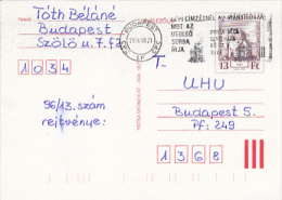 HUNGARIAN HOUSE, PC STATIONERY, ENTIERE POSTAUX, 1996, HUNGARY - Postal Stationery