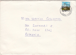 LIGHTHOUSE, TOWER, STAMP ON COVER, SENT TO ROMANIA, 1991, CHINA - Covers & Documents