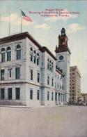 Florida Jacksonville Hogan Street Showing Post Office &amp  Seminole Hotel - Jacksonville