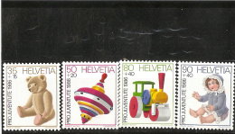 SUISSE   POUPEES  JOUETS  N ° 1260/1263    NEUF ** MNH  LUXE   1986 - Bambole
