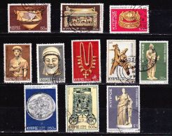 CYPRUS 1976 Cypriot Treasures Definitive Set  To £ 1 Vl. 266 / 270 - 272 / 277 - Oblitérés