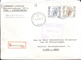 Omslag Enveloppe Aangetekend Erembodegem 107 - 1983 - Enveloppes