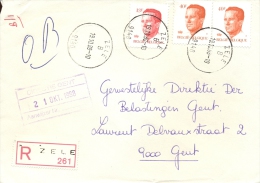 Omslag Enveloppe Aangetekend  ZELE 261 - 1988 - Buste