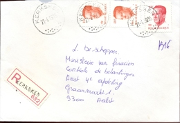 Omslag Enveloppe Aangetekend  Kerksken 632  - 1989 - Buste