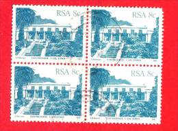 SUD AFRICA -SOUTH AFRICA - RSA - USATO - 1982 - Leeuwenhof - Cape Town  - 8c - Quartina - Used Stamps