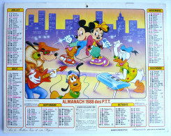 CALENDRIER ALMANACH DES PTT 1988 - MICKEY - BERNARD ET BIANCA - WALT DISNEY - Agendas & Calendriers