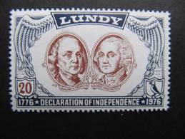 75 Independence USA US America  Molly Pitcher Gun 1776  Lundy Monnaie Puffin Macareux Moine Atlantique Ile Britanique - Autres & Non Classés