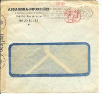 Lettre En-tête"Assaubra-bruxelle S" Avec Ouverture Et Cachet De Censure Allemande - WW II (Covers & Documents)