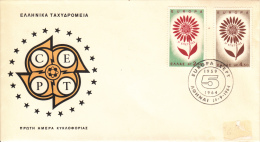Greece FDC Scott #801-#802 Set Of 2 Europa 1964 - FDC