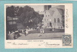 FOREST .  -  Sortie  De  L' Eglise  -  1903  -  BELLE CARTE   PRECURSEUR  ANIMEE  - - Forest - Vorst