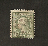 R15-4-2. United States, USA - Washington - 1 Cent - Perfin SH Co - Perforados