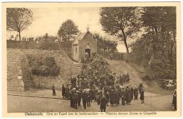 "Onkerzele - Grot En Kapel Met De Bedevaarders / Pèlerins Devant Grotte Et Chapelle" - Geraardsbergen