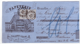 Reçu Illustré Papeterie Affr. N°39 En Paire De BRUXELLES/1885. Superbe - 1883 Léopold II