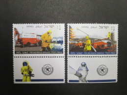ISRAEL 1995 FIRE AND RESCUE SERVICES  MINT TAB  STAMP - Unused Stamps (with Tabs)