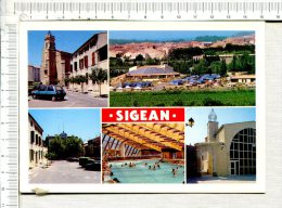 SIGEAN - 5 Vues :  Place De L Eglise - Camping Municipal - Musée Et Place De La Mairie - Piscine - Ancienne Eglise  Péni - Sigean