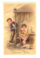 Bonne Fete: Enfants, Garçon Taquinant Un Chien (13-1975b) - Humorous Cards