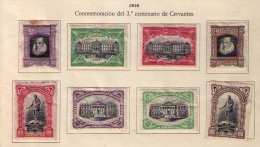 ESPAÑA 1916 - III CENTENARIO DE LA MUERTE DE CERVANTES - EDIFIL Nº FR11-FR18 - Nuovi