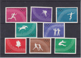 Jeux Olympiques - 1960 - Cyclisme - Boxe - Hippisme - Saut - Flamme - Pologne - Yvert 1031 / 38  ** - MNH - NON Dentelé - Unused Stamps