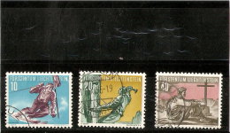 LIECHTENSTEIN   N ° 296/297/299/    OBLITERE   1955 - Used Stamps